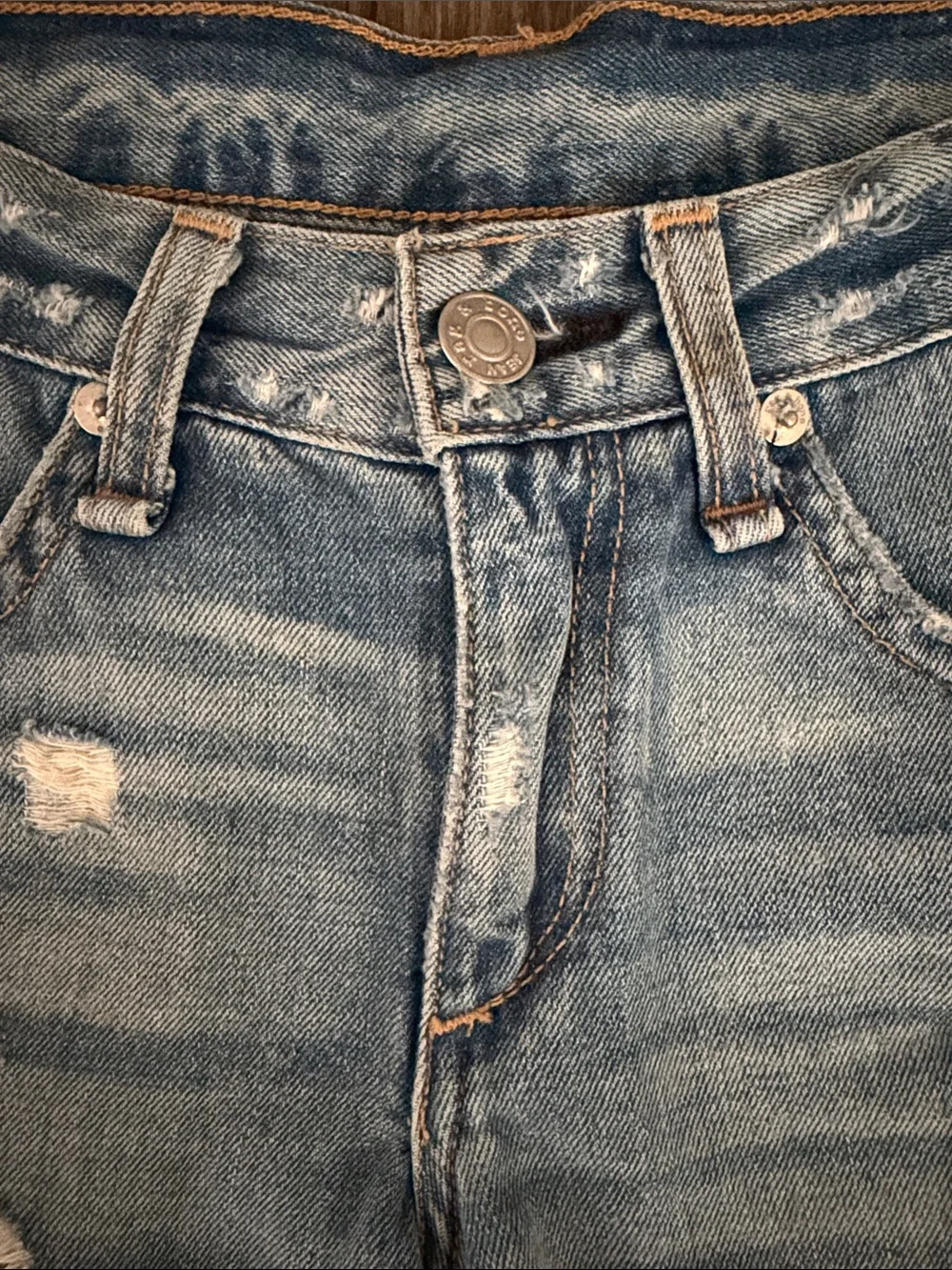rag & bone distressed denim shorts